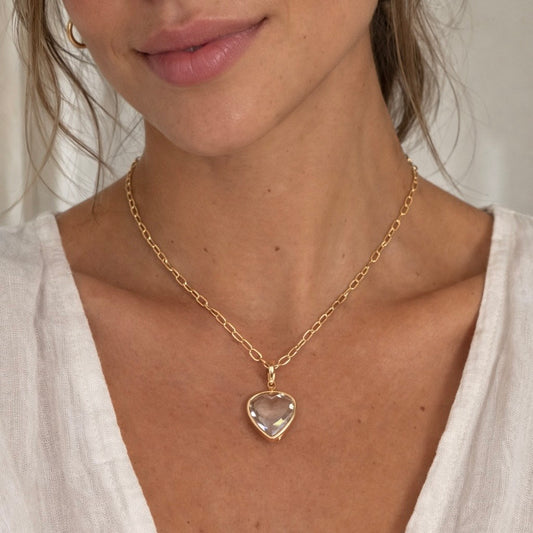 Paper Clip Chain Love Locket