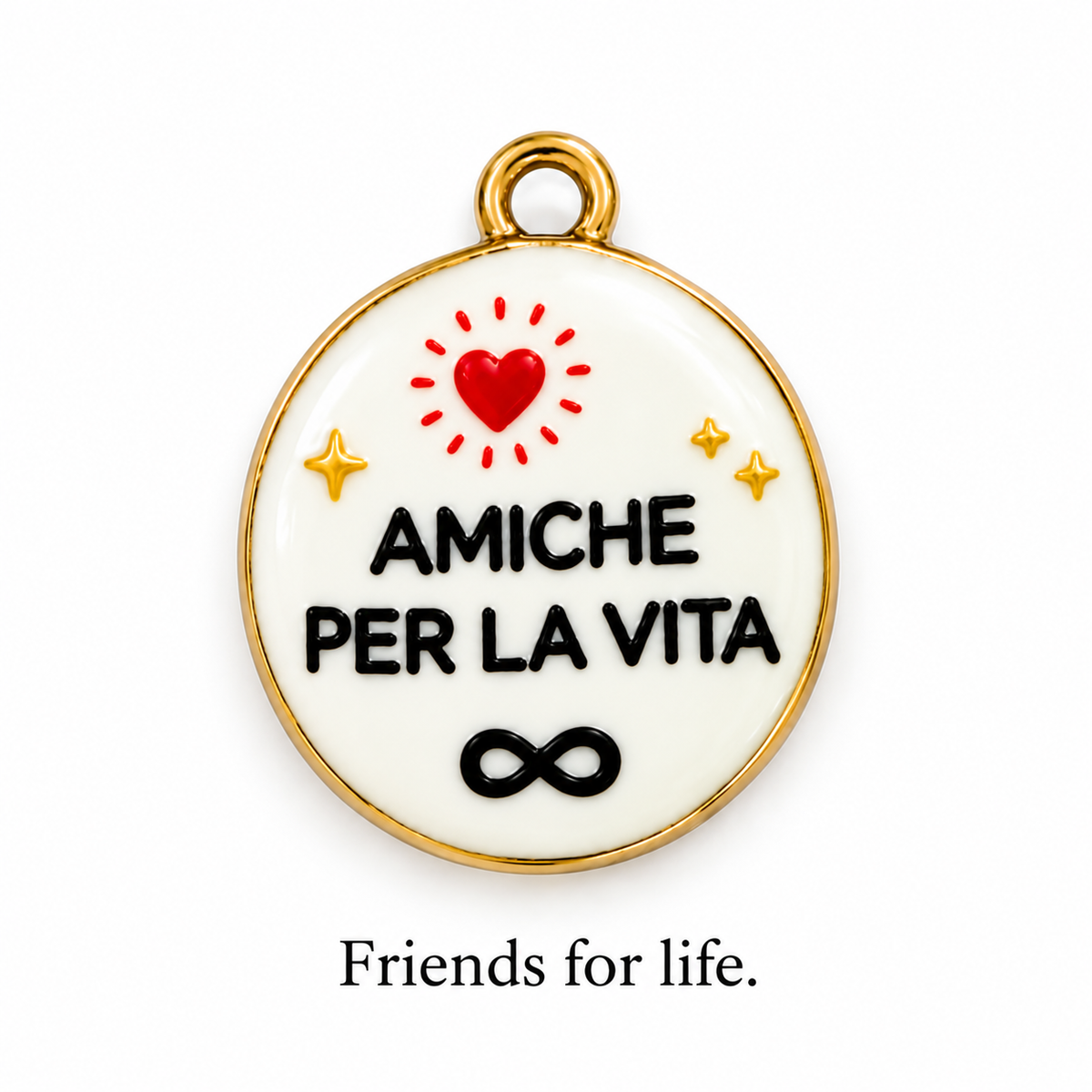 AMICHE PER LA VITA — “Friends for Life” Italian Charm