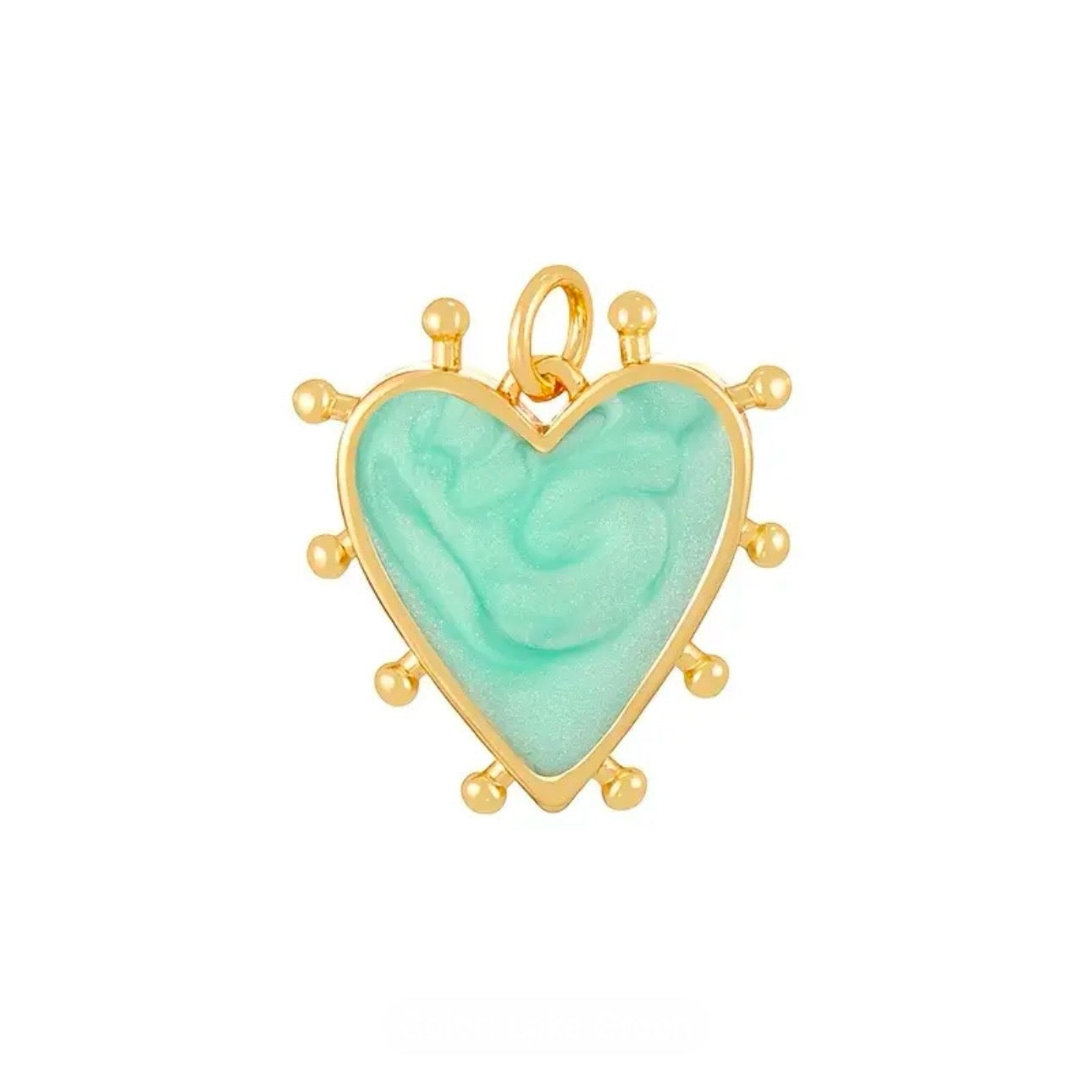 Teal spike heart
