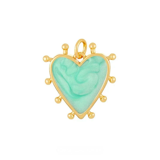 Teal spike heart